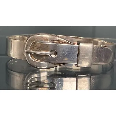 Well Made Taxco 925 Sterling Silver Belt Buckle Bracelet Sky • $176