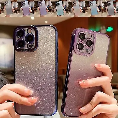 $6.58 • Buy For IPhone 14 Pro Max 13 12 11 XS XR 7/8 Bling Plating TPU Gradient Case Cover