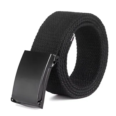 Men's Tactical Military Outdoor Combat Nylon Canvas Belt Buckle Straps Waistband • $1.25