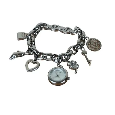 Anne Klein Watch Bracelet Stainless Steel Silver Boxed Charms 10/7605SW • £40