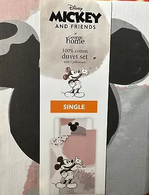 Disney Mickey Mouse  Reversible Single Duvet BNWT • £19.99