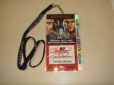 Manny Pacquiao Vs Hatton May 2 2009 MGM Las Vegas  News Media  Autographed • $59.65