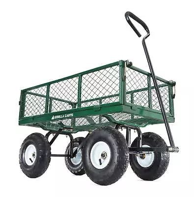 Gorilla Carts GOR400 400-lb. Steel Mesh Garden Cart With 10  Tires Garden Carts • $92.07