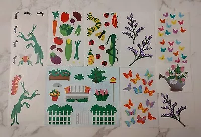 Mrs. Grossman's Garden Flower Sticker Lot Full Partial Sheets Vtg Butterfly S27 • $7.99