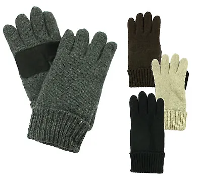 DPC Mens Ragg Wool Knit Winter Gloves Gray Black Thermal Thinsulate Polar Fleece • $20.99