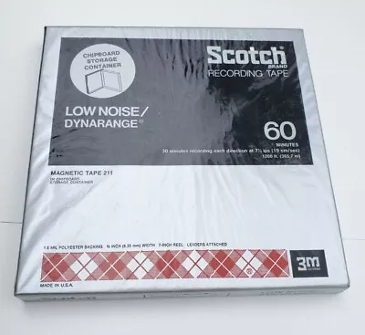 New Scotch Magnetic 3M Recording Tape 211 7  Reel 60 Minutes Low Noise Dynarange • $14.98
