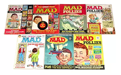 1960's Mad Magazine Lot Special Issue More Trash From Mad Follies 7 Magazines • $39.99