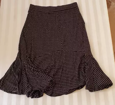 NWT Max Edition Black & White Polka Dot Flounce Skirt Size S • $18.74
