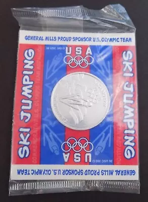 Lot Of 2 - 1998 Olympic Coins-General Mills Sponsor-Ski Jumping & Ice Hockey NEW • $8.09