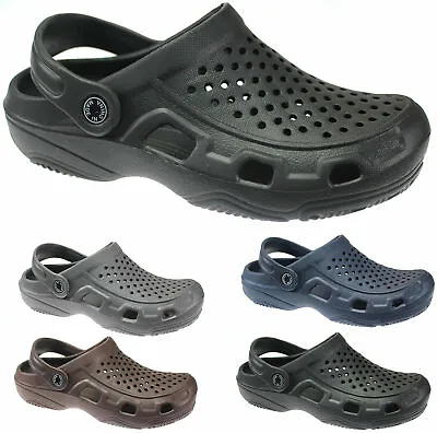 Mens Summer Casual Work Beach Holiday Pool Sandals Slip On Shoes Clogs Uk Sizes • £8.95