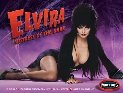 MOEBIUS #918 1/8 ELVIRA (1/8 Scale ELVIRA MISTRESS OF THE DARK Plastic Model Kit • $170