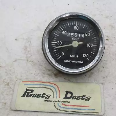 Vintage Moto Morini Veglia Borletti Speedometer Speedo 0-120 MPH Gauge Clock • $229.99