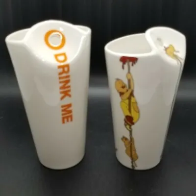 Max Brenner Milkshake Mugs Set 2 Cups Alice Drink Me Chocolate By The Bald Man • $31.85