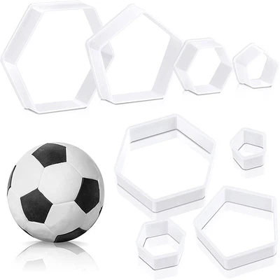 £5.03 • Buy Football Pattern Cookie Cutters Football Cake Fondant Hexagon Cutter For Ki A2X8
