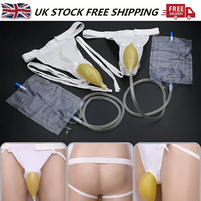 1000ml Male Female Portable Wearable Urinal Urine Bag Collector Incontinent Aid • £11.15