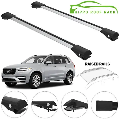 Roof Rack Cross Bars Lockable Silver Set For Volvo XC90 2015-2022 • $129