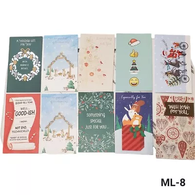 Money Gift Card Holder Christmas Cards With Envelopes - Lot Of 10 • $10