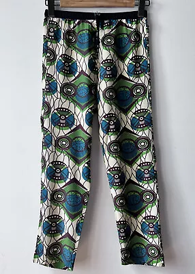 Women’s Marni By H&M Silk Printed Joggers Pants Sz 2 • $25