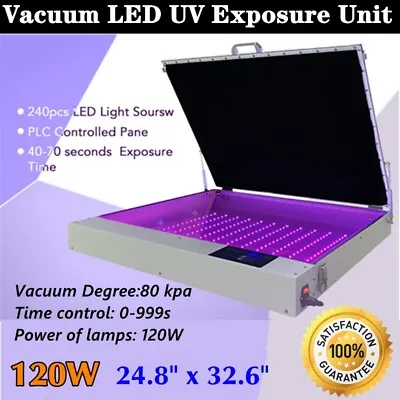 USA 120W Tabletop Precise 24.8in X 32.6in Vacuum LED UV Exposure Unit Machine • $888.61