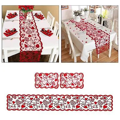 Table Runner Placemats Valentines Day Decorations Holiday Party • £6.26