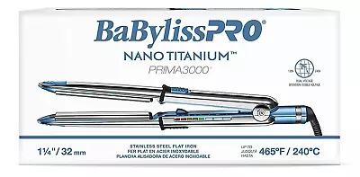 BaBylissPRO Nano Titanium Prima3000 1¼  Ionic Flat Iron | BNT3000TUC • $115