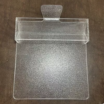 Vintage Lucite Acrylic Textured Clear Cheese & Cracker Serving Tray 1980s Retro • $12.95