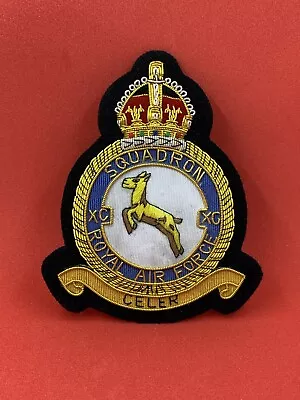 Royal Air Force XC Squadron Blazer Badge RAF Hand Embroidered Bullion Wire Badge • £10.99