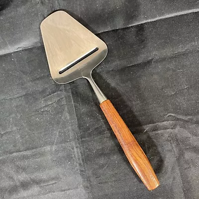 Vintage BOSKA Cheese Slicer / Server W/Wooden Handle Holland 8.75  Length • $9.88