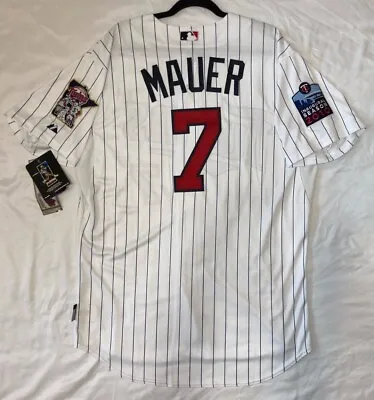 AUTHENTIC Majestic 48 XL MINNESOTA TWINS PINSTRIPE JOE MAUER COOL BASE Jersey • $289.24