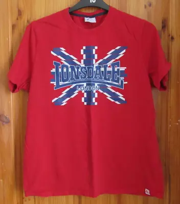 VGC Lonsdale Union Jack Red T Shirt Size L • £6