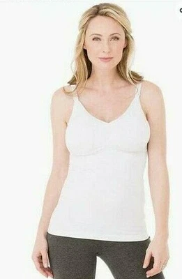 $19.88 • Buy Ingrid & Isabel Seamless Drop Cup Nursing Cami | Maternity Top | White SizeLarge