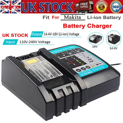 Rapid Battery Charger For Makita BL1830 BL1840 BL1850 BL1860 BL1815 7.2V-18V 4A • £19.96