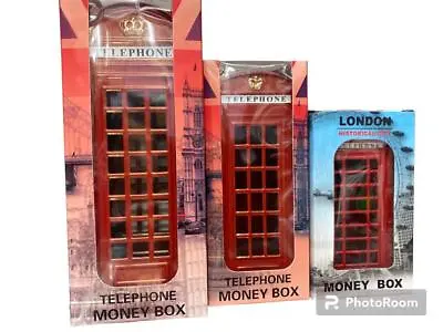 London Red Telephone Money Coin Box Piggy Bank Large British London Souvenir • £9.89
