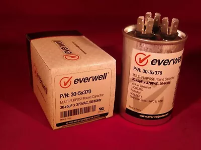 $10.46 • Buy Dual Run Cap 30/5 MFD 370v Electric Motor Run Oil Fill Capacitor Uf HVAC 30-5