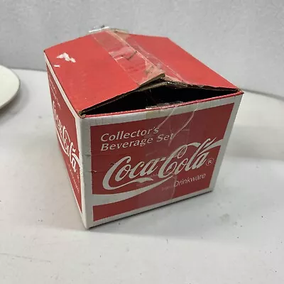 Coca Cola Clear Glasses Collector's Beverage Set Of 4 In Box 6 Oz • $19.99