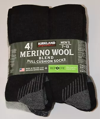 4 Pair Costco Merino Wool Blend Socks Men's 7-13 • $25.95