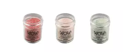 Wow! Vintage Trio Glitter Embossing Glitter Set JADE ROMANCE AND CANY CANE • £9.99