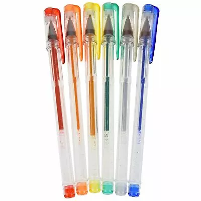 £5.99 • Buy 6 X Scented Glitter Gel Pens Kids Rollerball Stocking Filler School Stationary