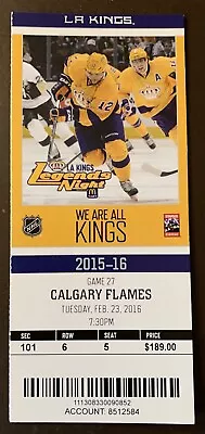 Los Angeles Kings 2/23/2016 NHL Ticket Stub Vs Calgary Flames • $6.95