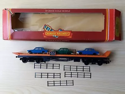 Hornby R.126 Car Transporter With 3 Cars (Please Read Description) • £4