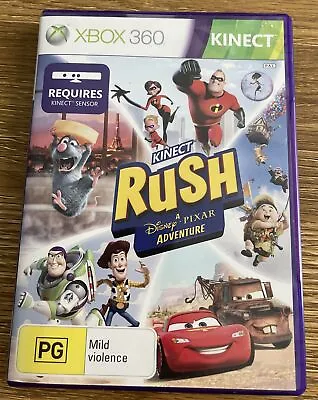 Xbox 360 Kinect Rush A Disney Pixar Adventure 2 Disc Set Complete Like New • $17.95