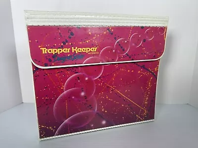 VTG  Mead TRAPPER KEEPER Designer Series 3 Ring Binder Folder Bubbles Splatter • $30