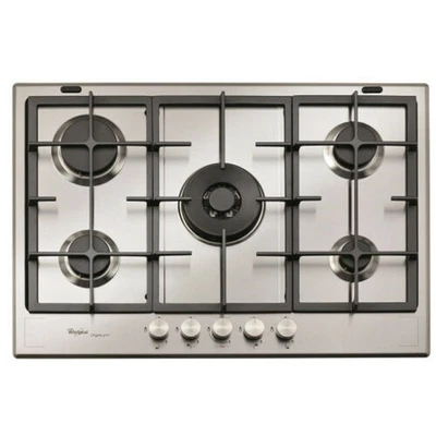 $749 • Buy Whirlpool 75cm IXelium 5 Burner Stainless Steel Gas Cooktop (GMF7522IXL)