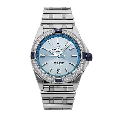 Breitling Super Chronomat Auto 38mm Diamond Steel Bracelet Watch A17356531C1A1 • $7850