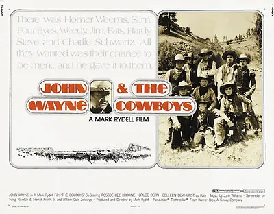 The Cowboys John Wayne Vintage Movie Poster • $6.49