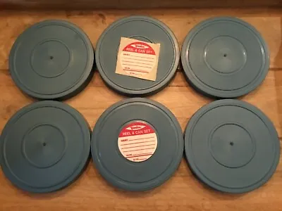 Vintage Movie Reel Can Set Yankee Plastic 5” Reel Can Set Lot ( X6 ) Used • $12.79