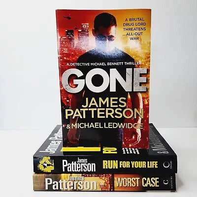 James Patterson & Michael Ledwidge Bundle Lot Thriller Michael Bennett Series • $33