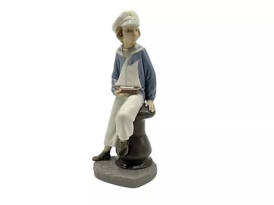 Lladro Retired Sailor #4810 Boy Figurine With Yacht Collectible Home Decor • $40