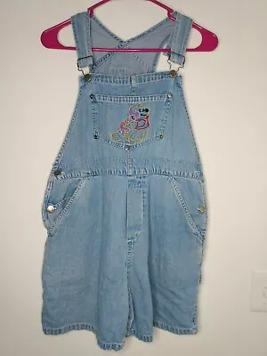 Vintage Disney Winnie The Pooh Denim Overalls Shortalls Women's Size M Piglet  • $39.99