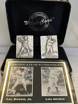 Limited Edition Silver Mini Mint Baseball Card Set  Cal Ripken Jr. & Lou Gehrig • $99